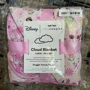 Little Sleepies 50x50 Cloud Blanket Pink Disney Princess. Unopened New With Tags